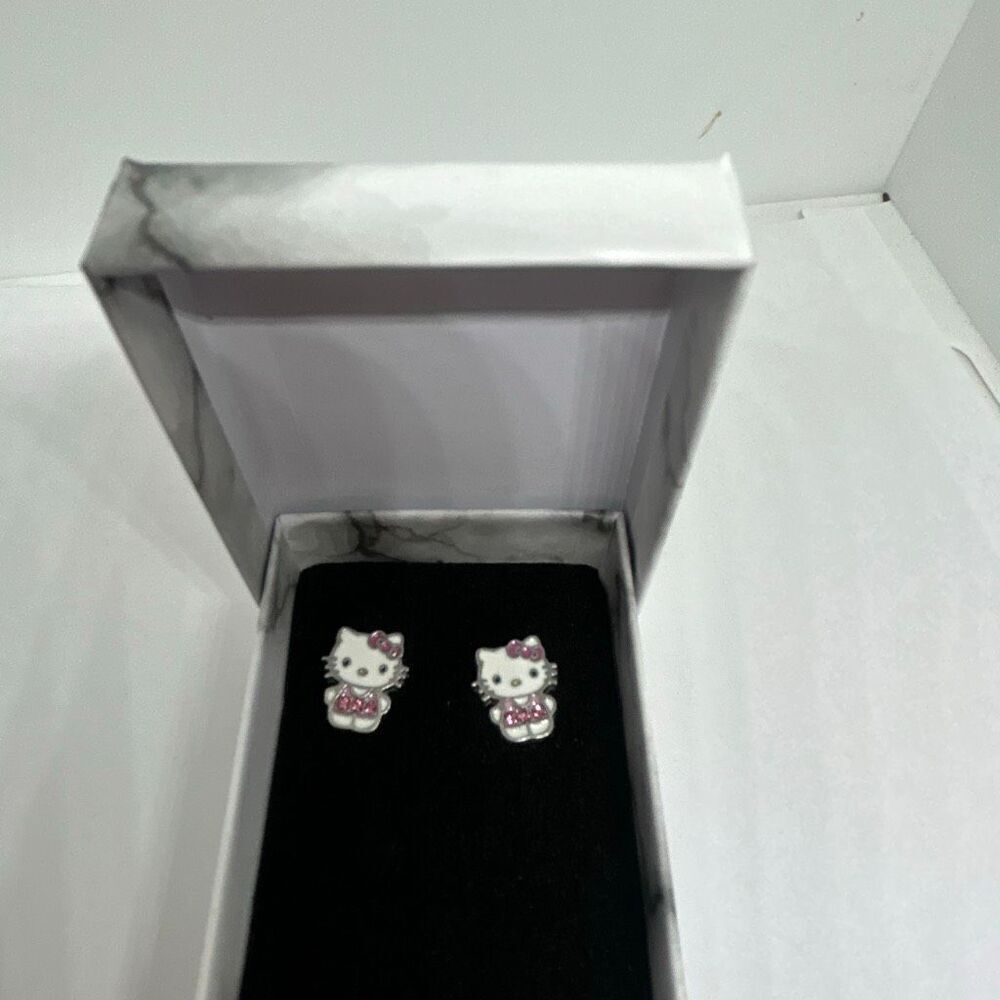 NEW Hello Kitty Stud Earrings Pink Bow | Cute Kawaii